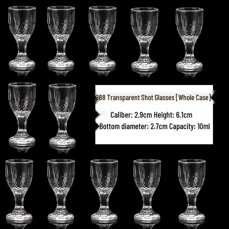 Jingbaodi 10ml Diamond Pattern Bullet Shot Glass