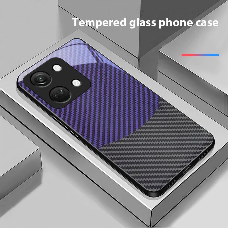 Dwukolorowe paski dla OnePlus Nord 3 5 6T 7 Pro 8 12 10T Reno8 Lite 5G 10R Nord N30 Twarda obudowa Szkło hartowane Etui na telefon Czarny