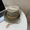 Retro Washed Cotton Fisherman Caps for Women Outdoor Hiking Mountaineering Sun Hats Wide Brim Sunshade Western Cowboy Caps