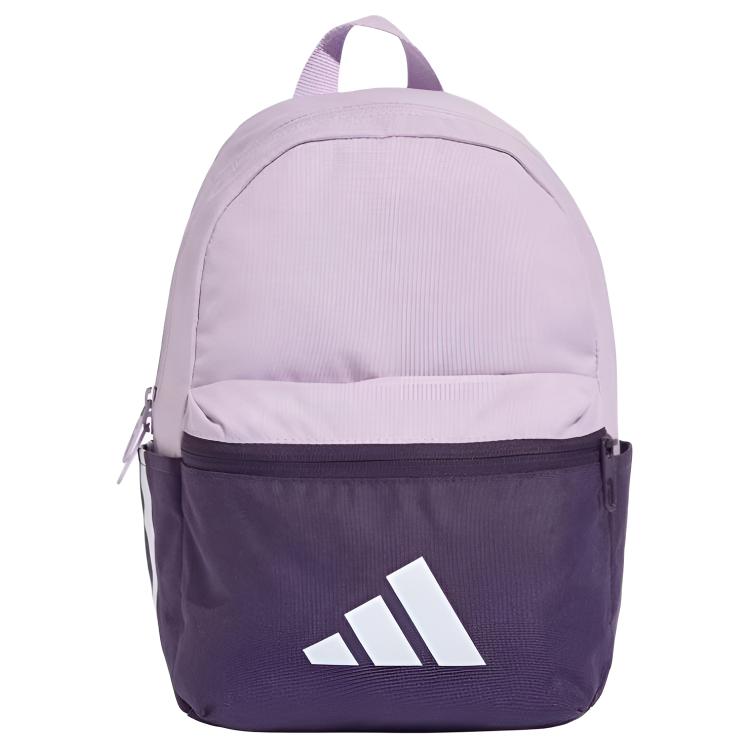 Adidas 11.5L Color Block Logo Print Polyester Backpack Kids backpack Pink-Plum Aurora-Plum JX1256 Pink Plum with Aurora Plum