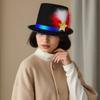 Independence Day Hat Gentleman Party Hat Evening Event Hat Felted Men Hat for Event and Theme Parties