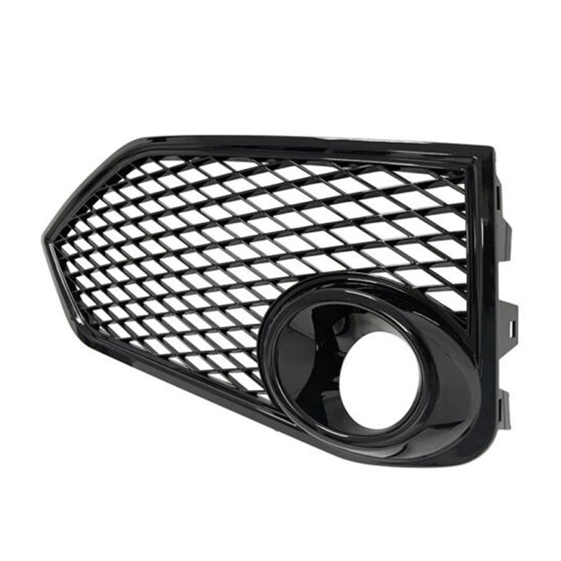 Car Front Bumper Mesh Fog Light Cover For Honda Civic Type R FK8 2017 2018 2019 2020 2021 Mesh Gloss Black Lamp Cover