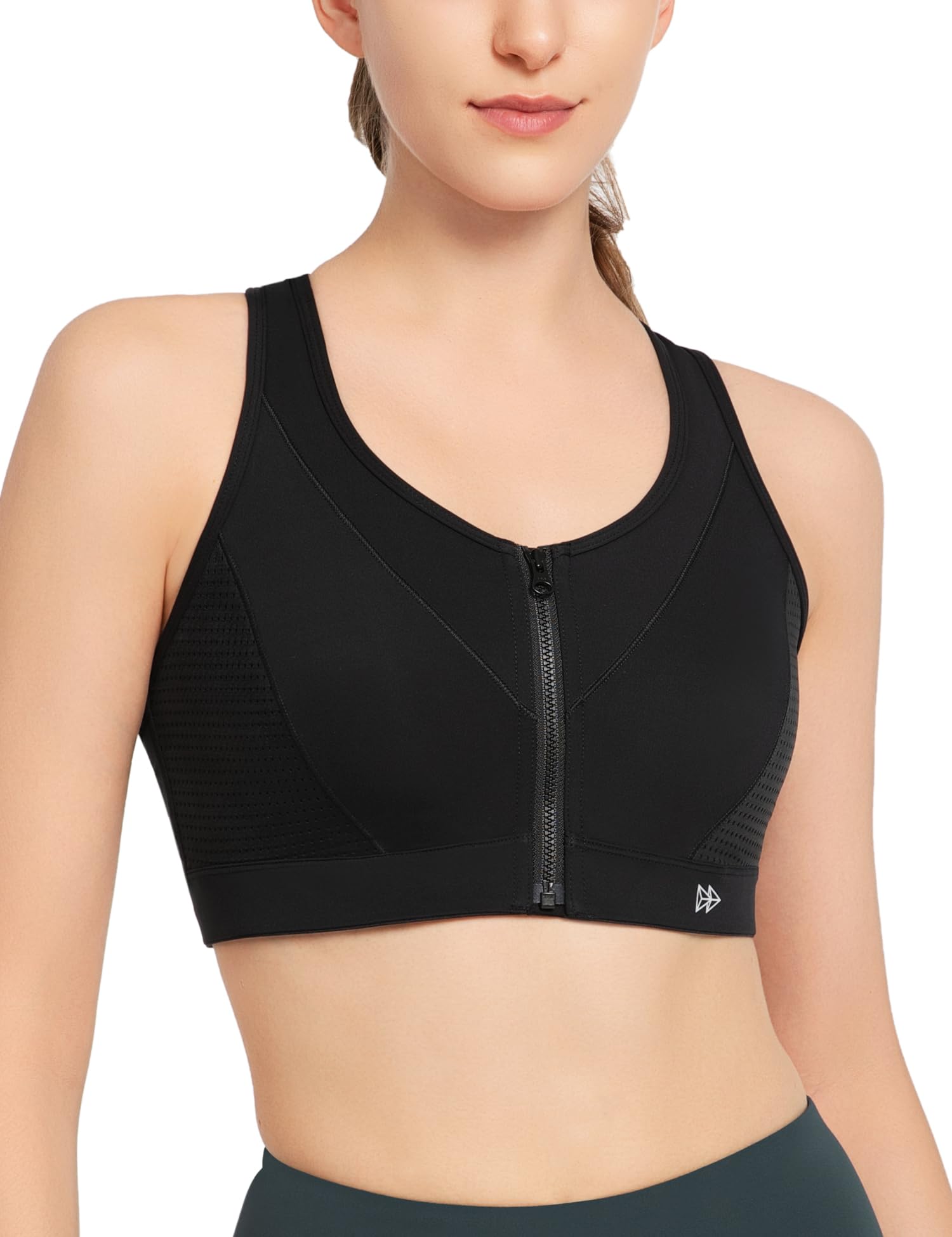 

Спортивный бюстгальтер Yvette для отсутствия влаги спереди, Быстросохнущий, Интегрированный, Высокий, Большой, Спортивный, Черный, Женский, Отскок, Открытие, Влагоотводящий, Сушка, Чашка, Без косточек, Поддержка, чёрный