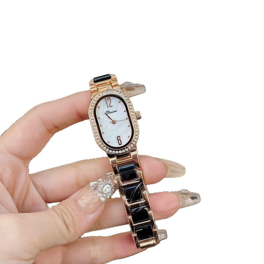 Watch Light Luxury Niche Sense Women'S Simple Women'S Watch With Diamond Oval Small Plate Women'S Watch