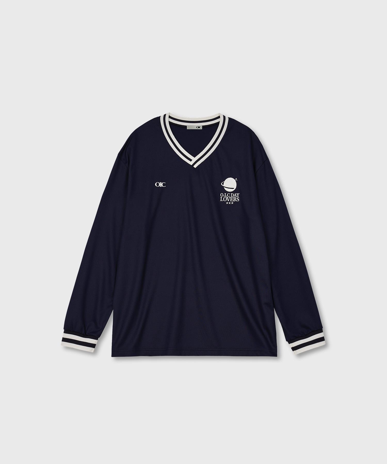 Oioi Collection New Symbol V-Neck Jersey_Navy L