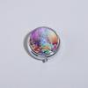 outdoor Metal Round Natural Flowers Pill Boxes Holder 3 Grids Medicine Case Small Portable Case Container Splitters For home