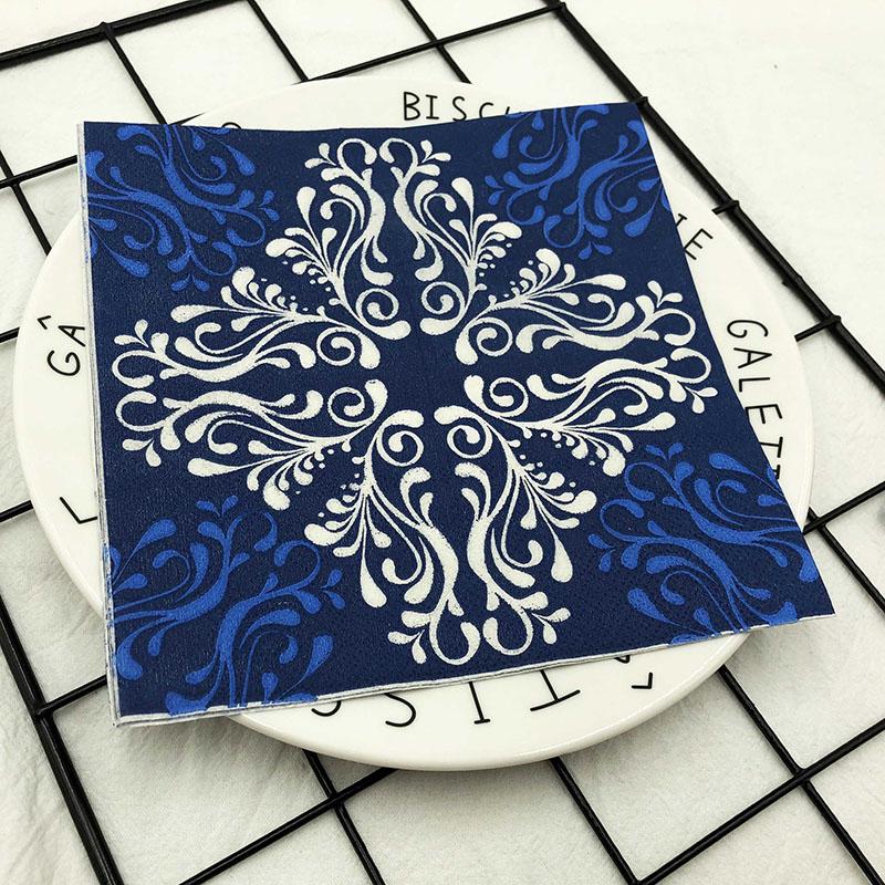 Einweg-Partyservietten, doppellagig, 20 Stück/Packung, frische Waldmuster