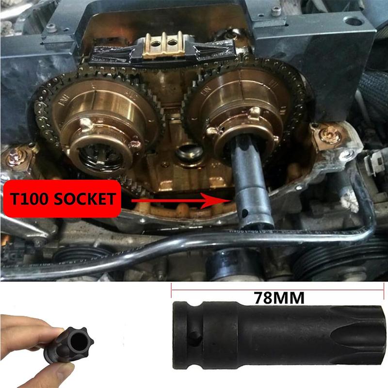 T100 Hollow Torx Bit Socket For Mercedes Benz M271 M133 M270 M276 M278 Timing Chain Removal Socket Automotive Scanner Hand Tool