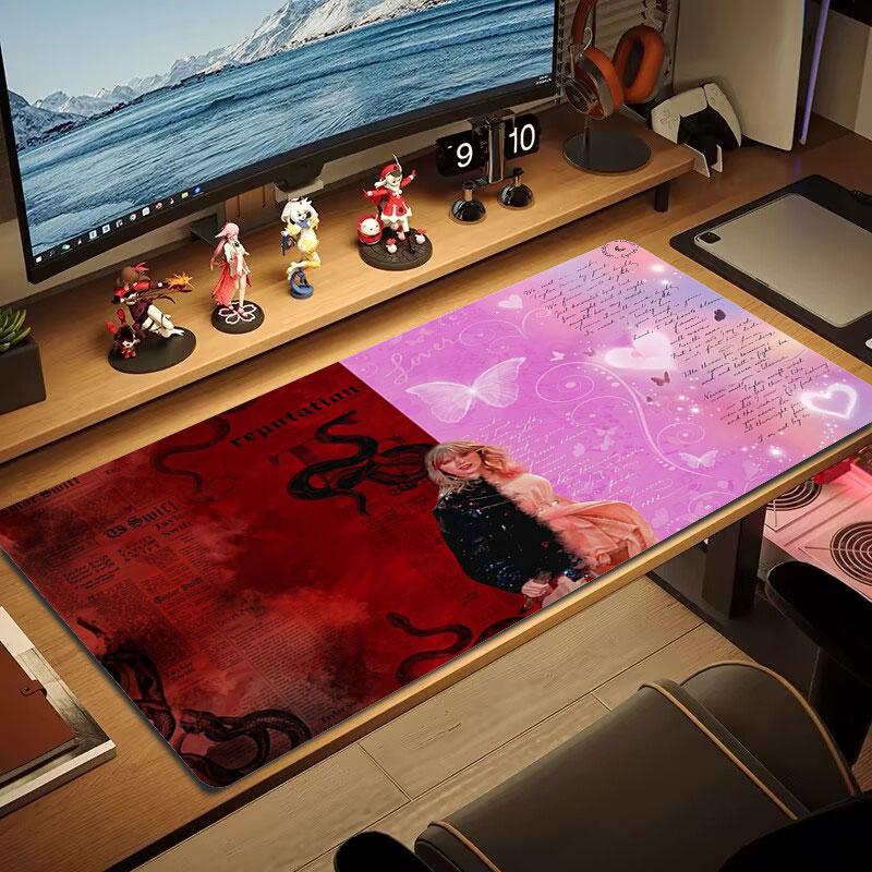 Taylor Swift Albums Large Size Mouse Pad Large Gaming Table Cushion Nonslip Laptop Tablet Big Mousepad Xxl Mat Mini Pc Playmat With Lock Edge