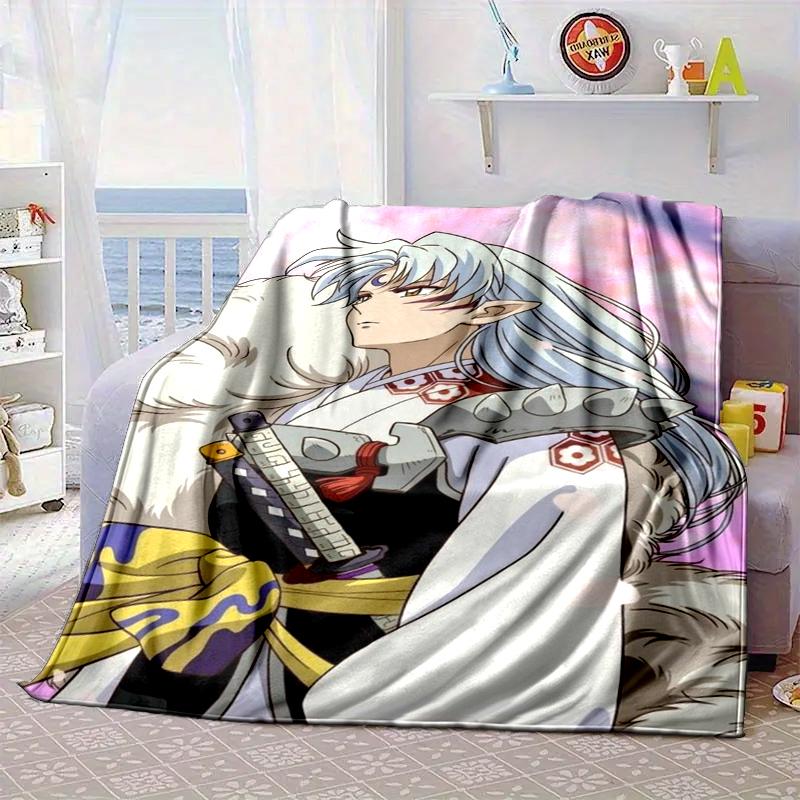 Anime Sessho-maru Blanket Flannel Blanket for Bed, Sofa, Camping, Hiking, Picnic Essentials, Gift for Family Fan Gifts