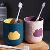 1 PC Tooth Brush Cups Unbreakable Bathroom Tumbler 10oz Cloud Mouthwash Cup Simple Couple Toothbrush Cup Home Water Cup, Wash Cup