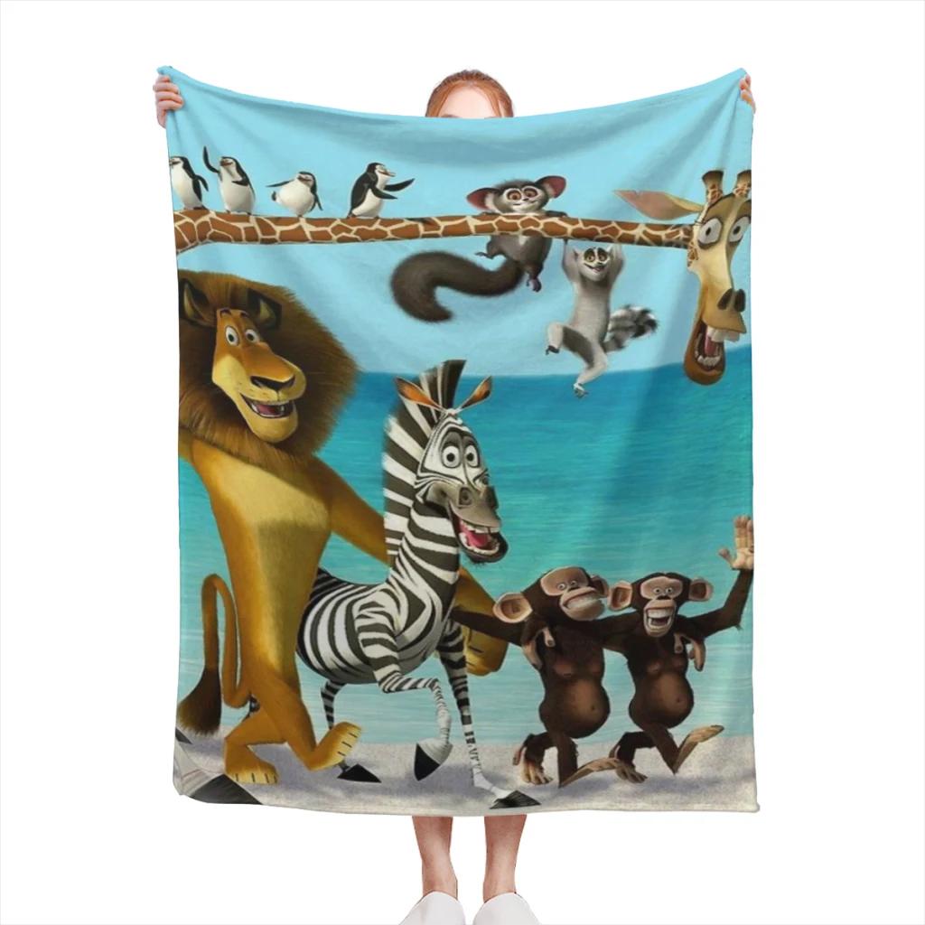 Coperta in Flanella Confortevole Madagascar Soffice Morbida Decorazione Camera da Letto Coperte per Divano Piumone Casa e Decorazione