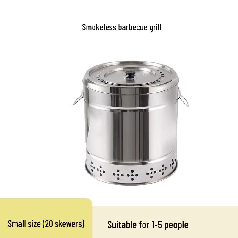 Lu Feng Lai Smokeless Round Stainless Steel BBQ Grill
