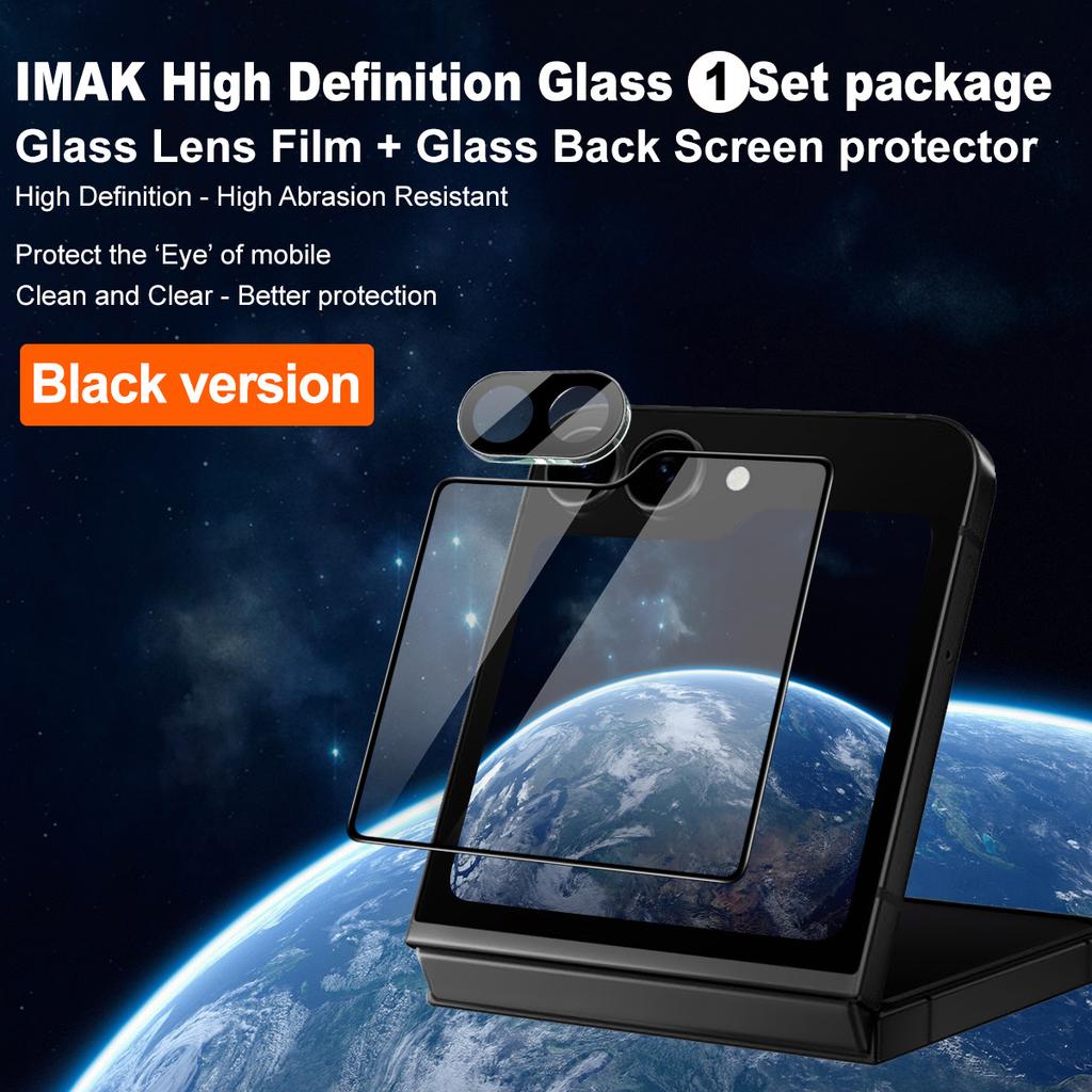 For Samsung Galaxy Z Flip 7 FE 5G Glass IMAK Glass Lens Film + Glass Back Screen protector
