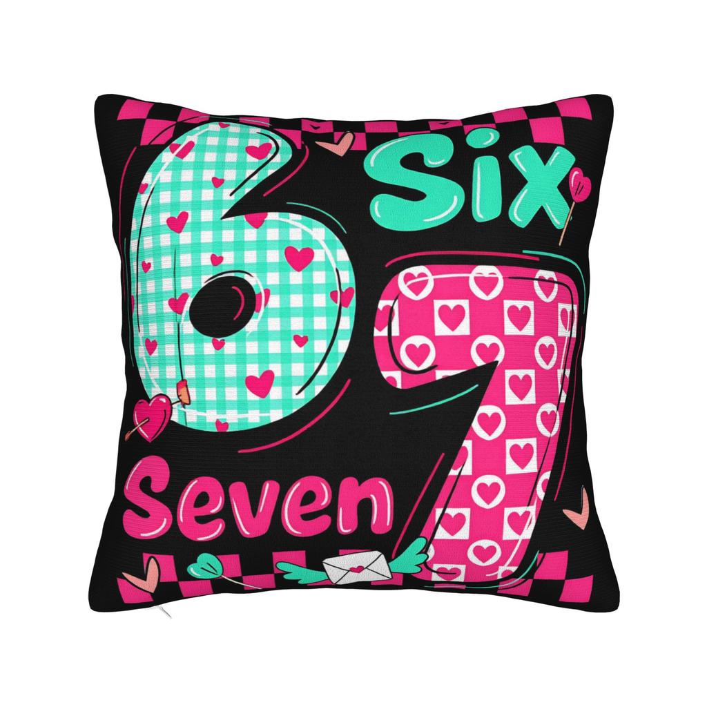 Valentine'S Day 6 7 Meme Pillow Cover Fashion Pillow Case For Chair Sofa Home Decor Print Pillowcases Gift