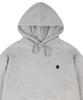 [Unisex] Black Odd Flower Embroidered Hoodie_Gray