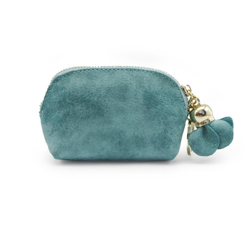 

1 шт. Однотонний модний гаманець для монет, милий міні з квітковим кулоном на блискавці, сумка-клатч, тримач для карток та ключів