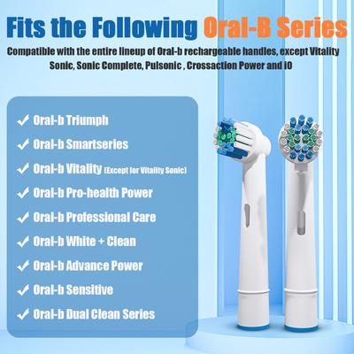 Replacement Brush Heads and Toothbrush Head Protective Cover Caps Set Compatible with Oral B Electric Toothbrushes, for 1000 600