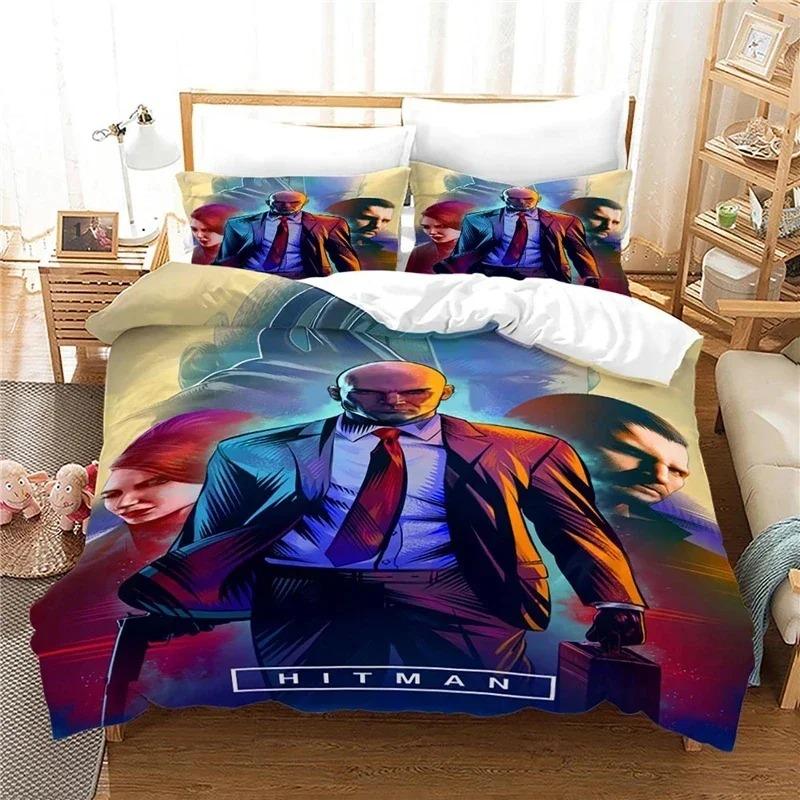 Comforter Game Hitman Killer Bedding Set Boys Girls Twin Queen Size Bed Kids Adult Fashion Home Textileextile