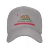 Custom Bear California Republic Flag Baseball Cap Sports Unisex Womens Adjustable Dad Hat Autumn Snapback Hats