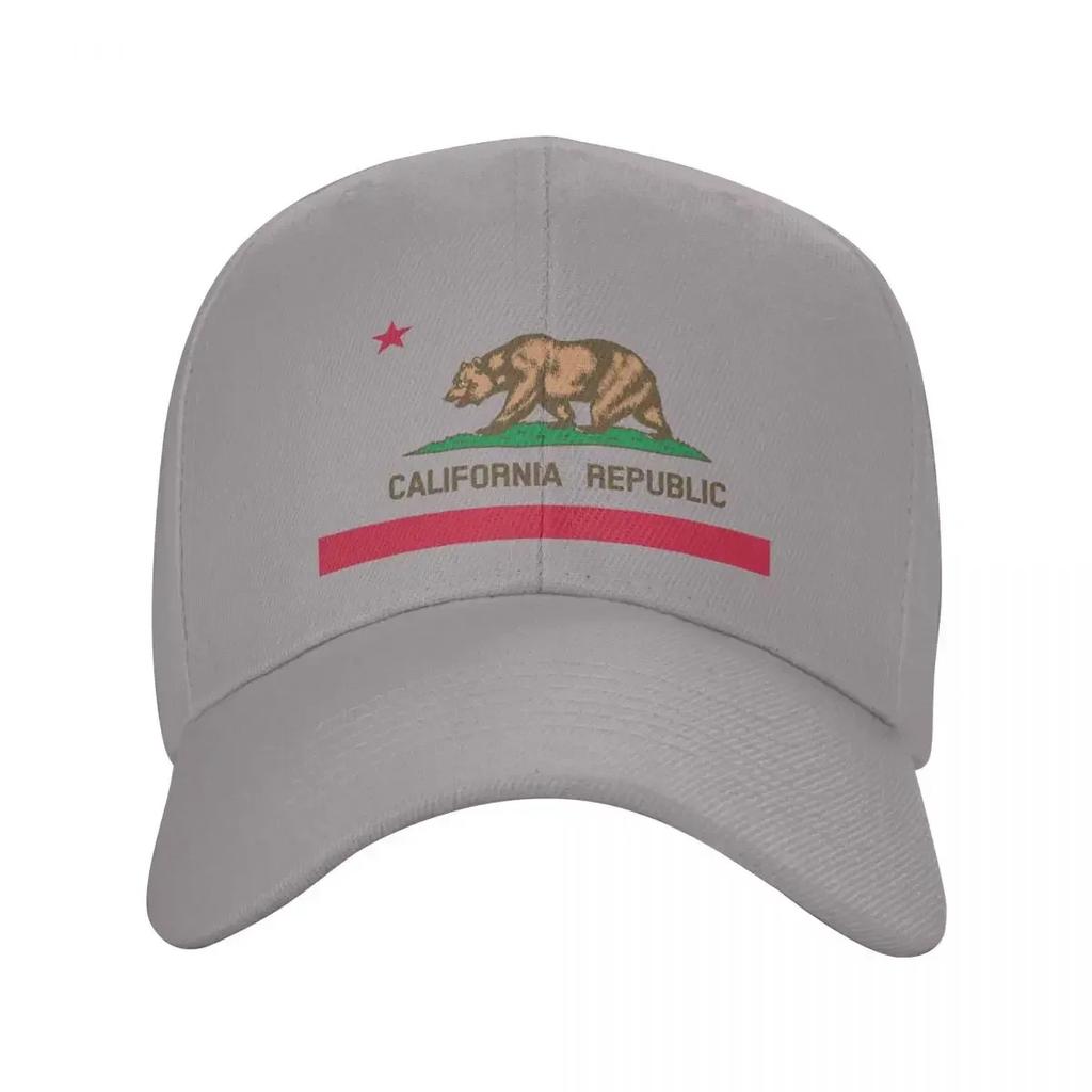 Custom Bear California Republic Flag Baseball Cap Sports Unisex Womens Adjustable Dad Hat Autumn Snapback Hats