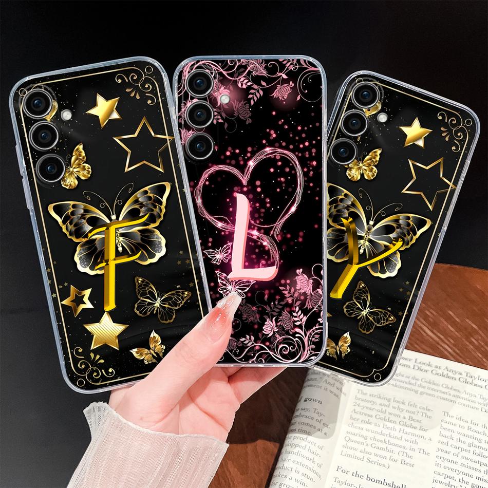 For Samsung Galaxy S25 Plus Ultra S25 Edge S25FE Phone Case Fashion Star Letters Lightweight Shell Soft TPU Clear Silicone Funda