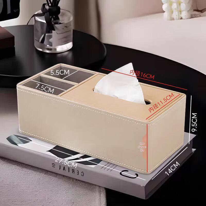 Layered Wooden Desktop Tissue Box Set