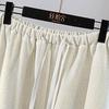 Women's Solid Color Elastic Waist Drawstring Trousers