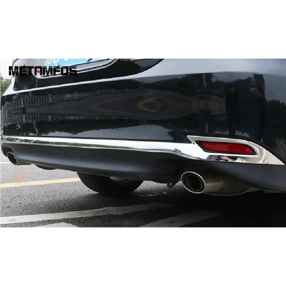 For Toyota Camry 2018-  LE XLE Chrome Rear Lower Bumper Lid Spoiler Molding Trim Tail Bar Strip Accessories Car Styling