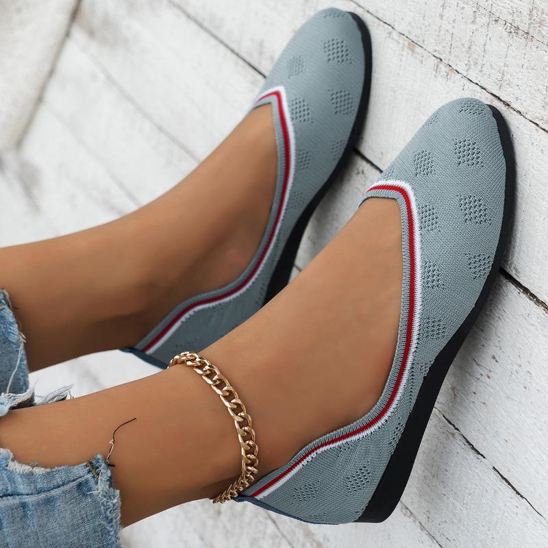 

2024 Новая мода жаккардовый свитер, женская обувь на плоской подошве и шлепанцы, лоферы, тапочки, женские модельные туфли на низком каблуке, размер 36-43 36 серый