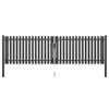 Vidaxl Garden Gate, Steel, 4 X 1.25 M, Anthracite