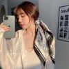 Vintage French Silk Scarf Headband Headband Female Tied Hair Headband Headscarf Ins Tide Large Square Scarf