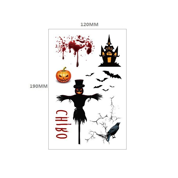 Halloween Horror Fake Narbe Kratzer Spinne Fledermaus Simulation Aufkleber Wassertransfer Set Tattoo Aufkleber