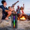 Bluetooth-Compatible Speaker Stereo Loud Speaker Colorful Lights Double Subwoofer Heavy Bass Sound for Travel Indoor and Outdoor