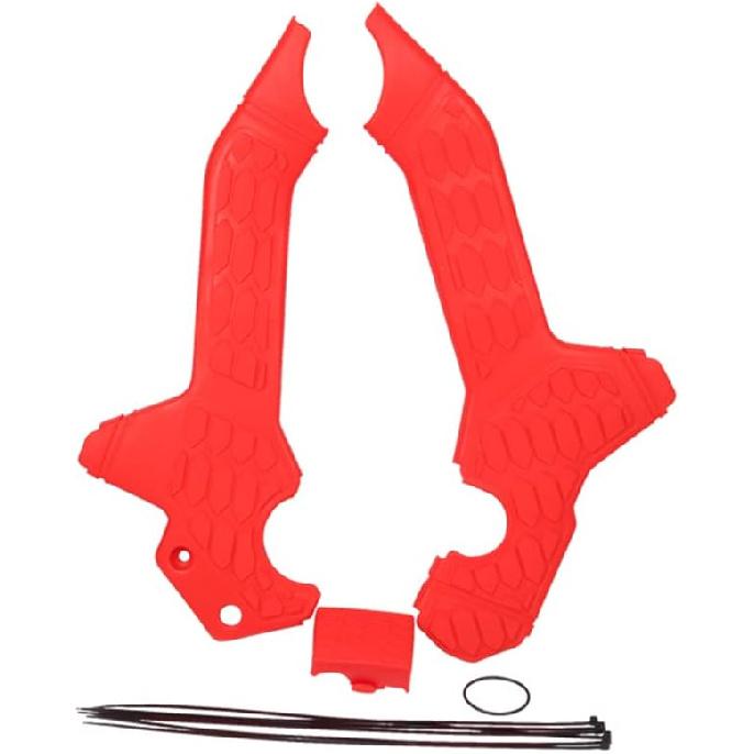 Motorcycle Frame Guard Cover Protector Protection Side Fairing Protection for Honda CRF300L CRF300 Accessories(red)