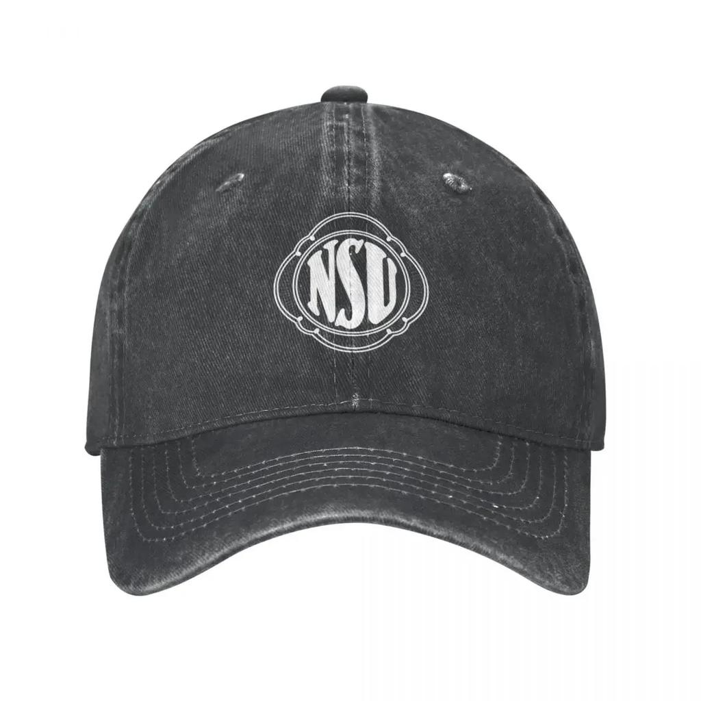 Tidiga NSU-bilar, motorcyklar & skoteremblem - vit tryck Cowboyhatt Streetwear Lyxig Keps Golf Dam Herr