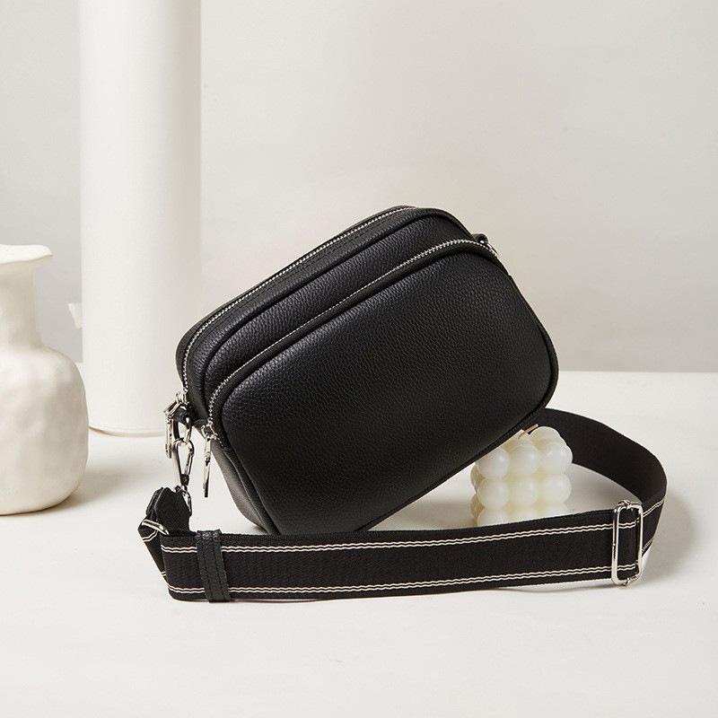 Women'S Bag Black Multi-Layer Large-Capacity Messenger Bag Women'S Mother Black Wallet Small Square Bag Bags