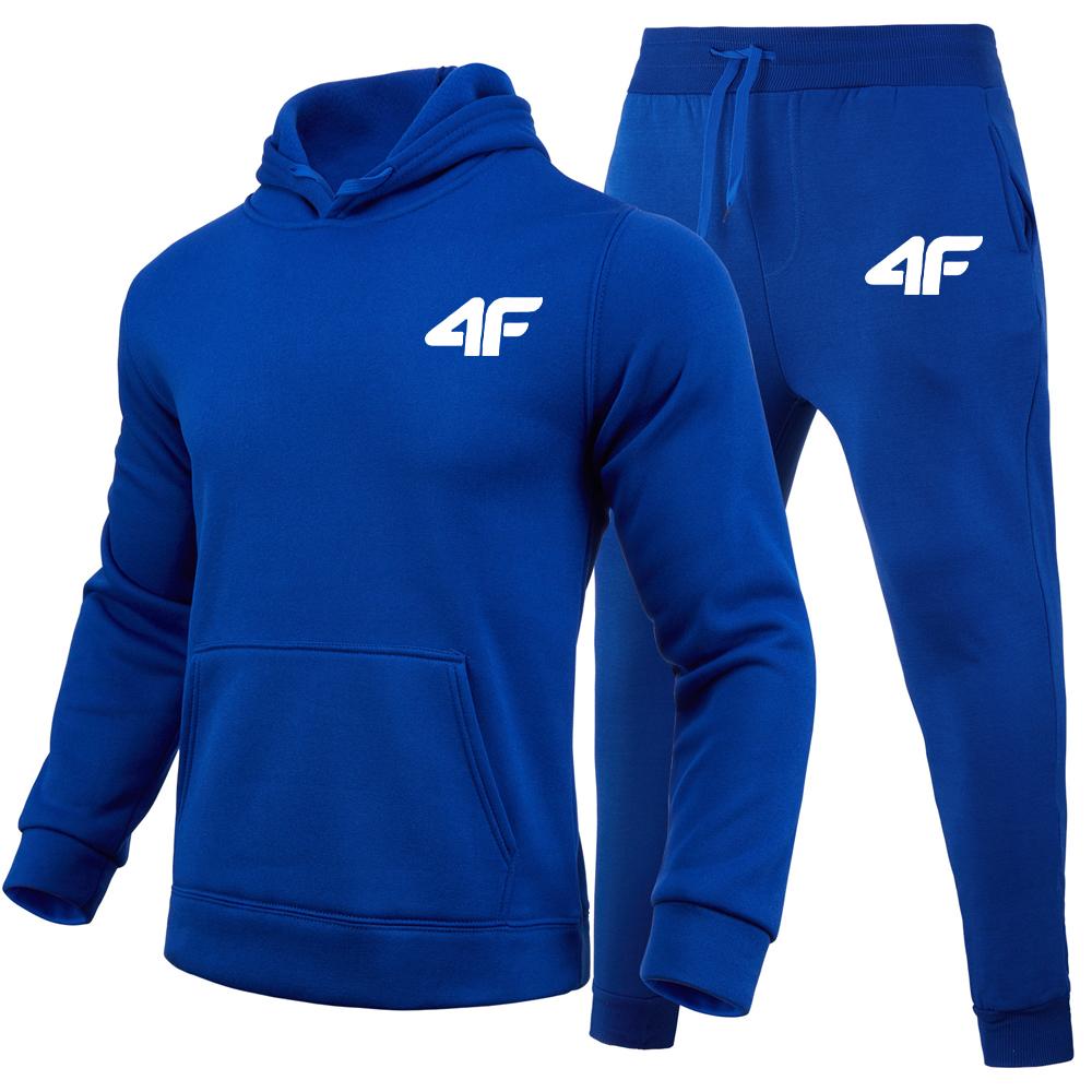 Comfortable Men's High Quality Sportswear Hoodie + Pants Suit Casual Sweatshirt Set