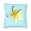 Frangipani Plumeria Pillowcase Polyester Linen Velvet Printed Zip Decor Pillow Case Bed Cushion Cover Wholesale x