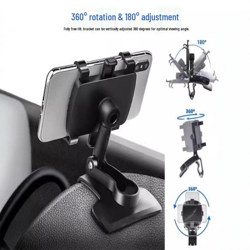 Support de téléphone pour tableau de bord et console de voiture: Support de Rétroviseur et Pare-soleil, Support de Navigation
