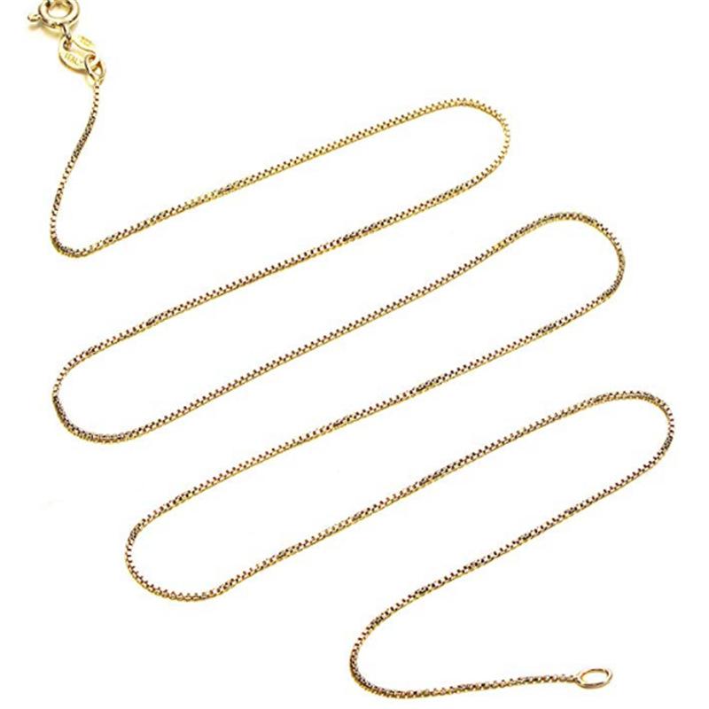 Buy 1mm rose gold box chain foreign 