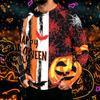 Men's Long Sleeve Hoodie with Sun Halloween Print Pullover