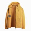 Men's Casual Outdoor Hooded Zipper Pocket Jacket Fleece Warm Sweatshirt