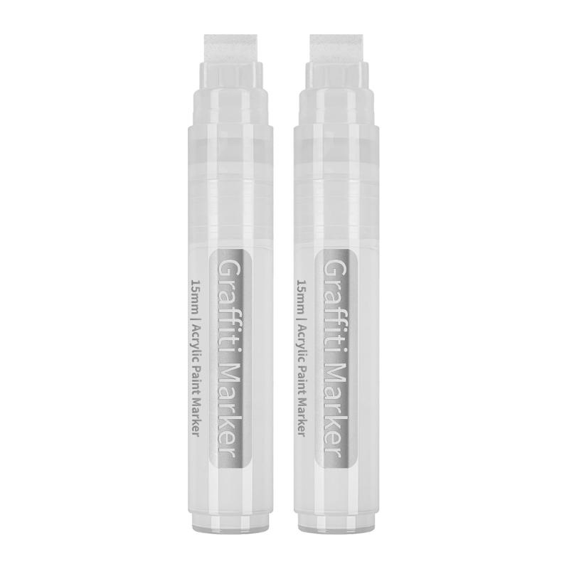 2-Pack Graffiti Marker Smooth-Flowing 15mm Marker Writing and Drawing Tools Tagging Marker Pen
