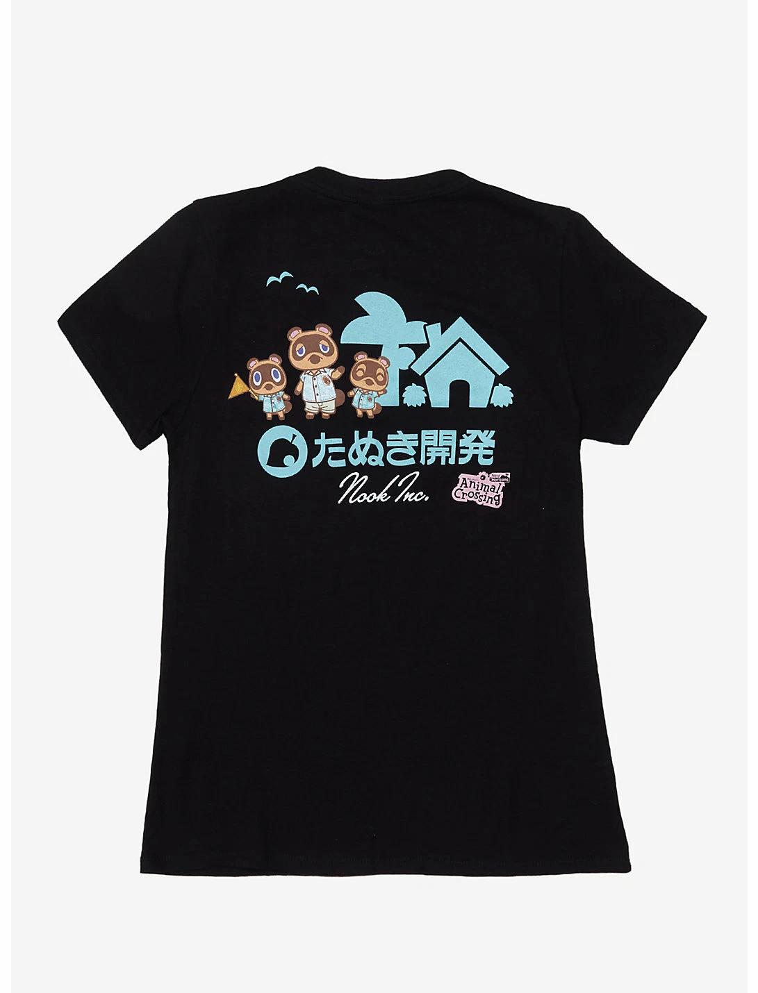 Animal Crossing: New Horizons Juniors Nook Inc. Black T-Shirt NWT S, L, XL L