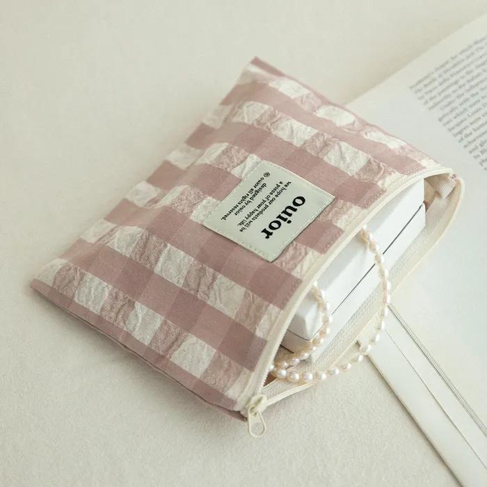 ouior flat pouch_ripple check lilacpink