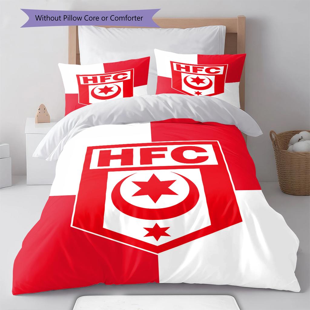Pościel z wzorem Hallescher FC, Zestaw kołdry Poszewka na kołdrę Poszewka na poduszkę Domowy Prezent Urodzinowy (1 * poszwa na kołdrę + 2 * poszewki na poduszki, bez rdzenia)