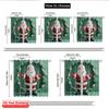 2pcs 2D flat printing Christmas Drapes Santa Christmas Festive Joyful Celebration 100% Polyester Without Electricity Festive