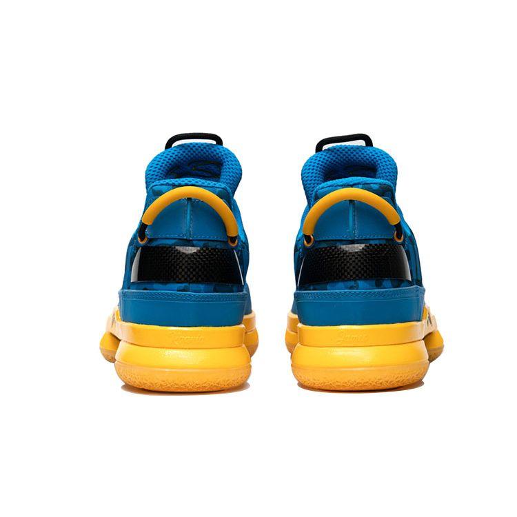 Li Ning Wade Way Wow 7 Durable Shock Absorption Low Top Basketball Shoes Men sneaker Blue Yellow ABAN079-35