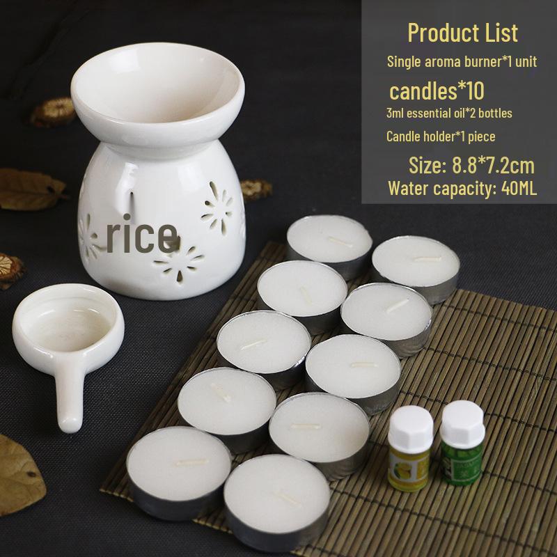 Ceramic Aromatherapy Lamp: Indoor Essential Oil Burner for Home or Spa